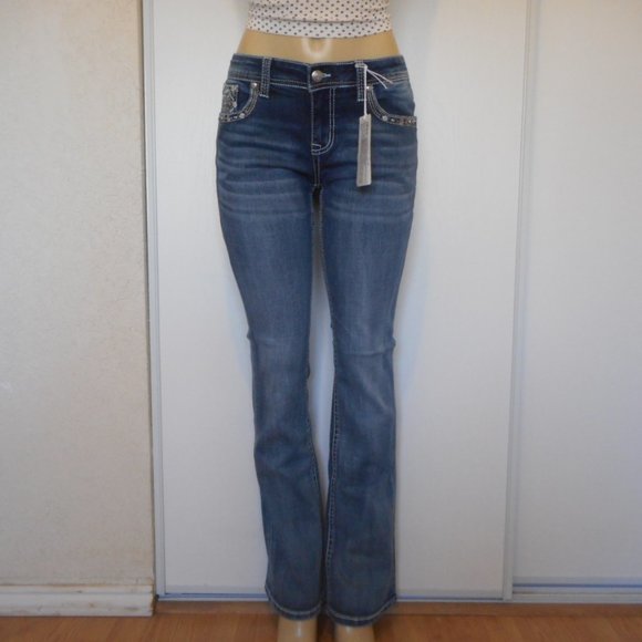 🌸SOLD🌸 New GRACE in LA Jeans Size 29 Mid Rise Boot Cut - Picture 2 of 14